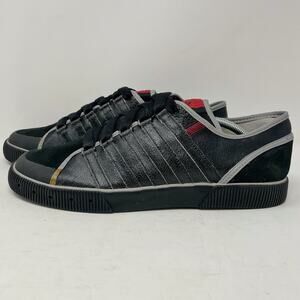 K-Swiss Black Red Low Tennis Shoes Mens Size 11